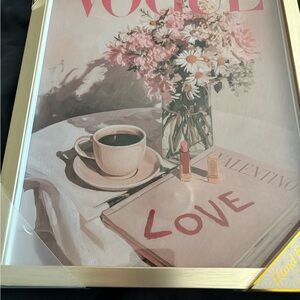 Valentino Vogue Art Print with Gold Frame
